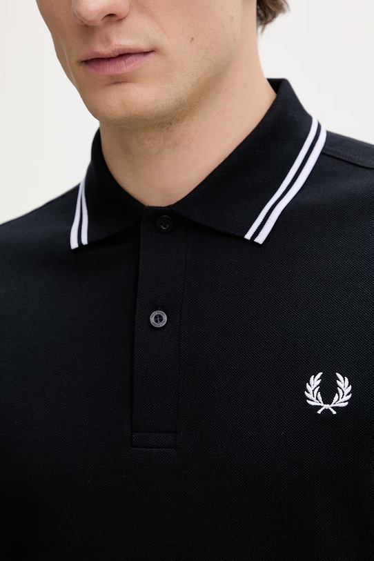 Fred Perry longsleeve bawełniany M3636 granatowy