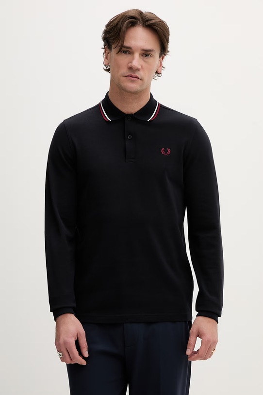 Fred Perry longsleeve bawełniany bawełna granatowy M3636