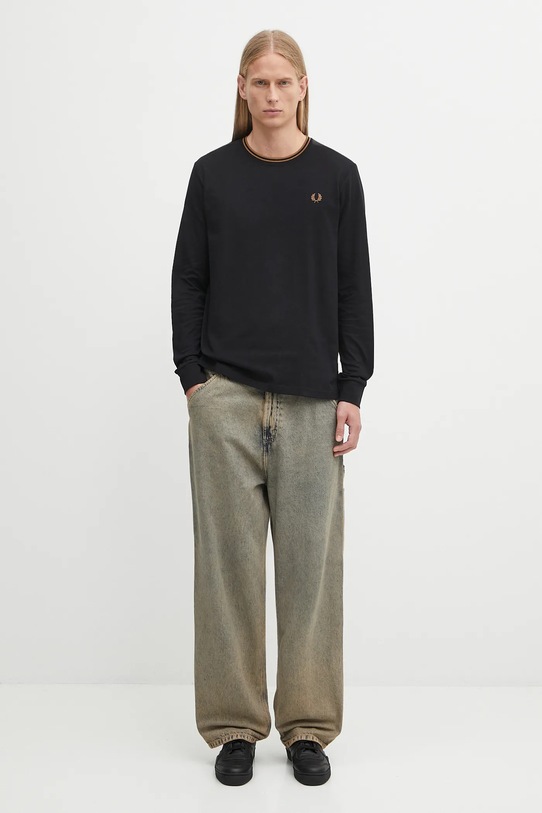 Fred Perry t-shirt bawełniany M9602 czarny