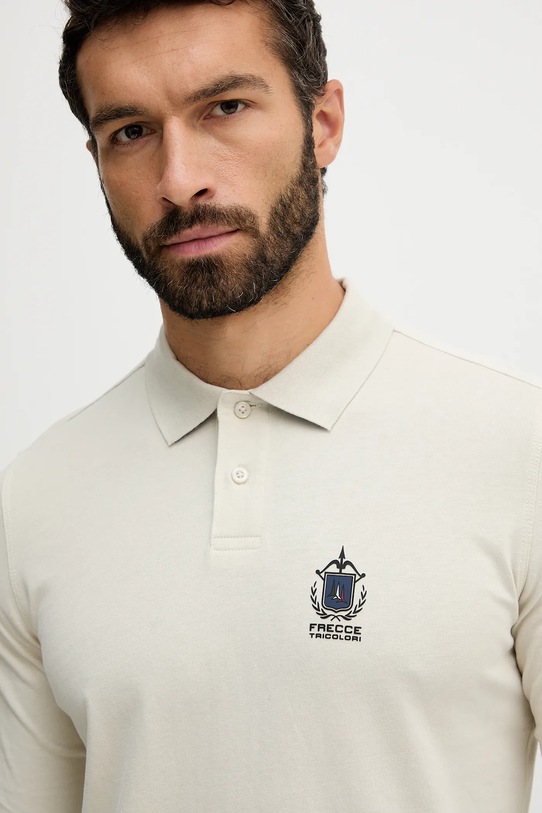 Ρούχα Βαμβακερή μπλούζα με μακριά μανίκια Aeronautica Militare PO1886UJ00703 μπεζ