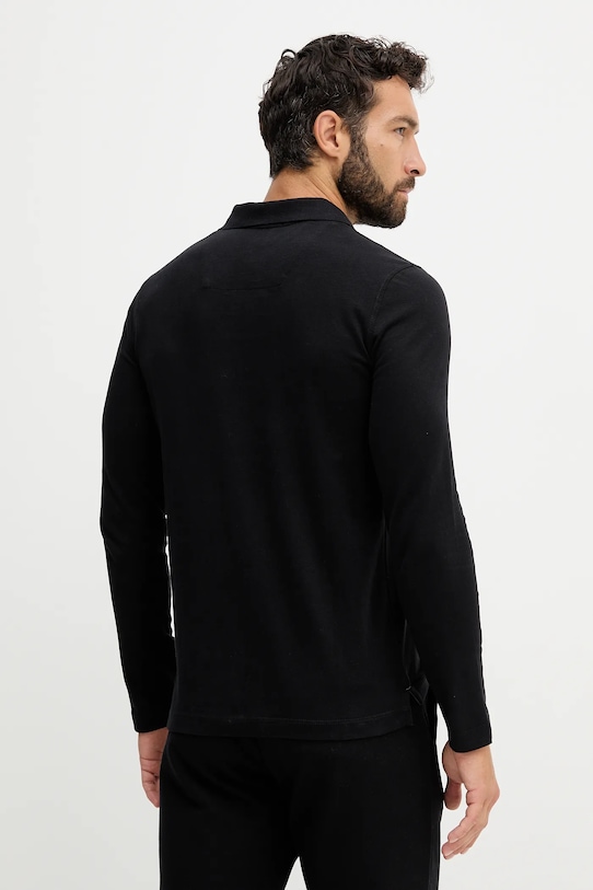 Ρούχα Βαμβακερή μπλούζα με μακριά μανίκια Aeronautica Militare PO1886UJ00703 μαύρο