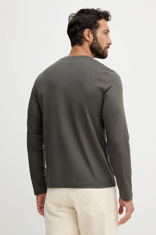 Oblečení Bavlněné tričko s dlouhým rukávem Aeronautica Militare TS2450UJ00663 šedá