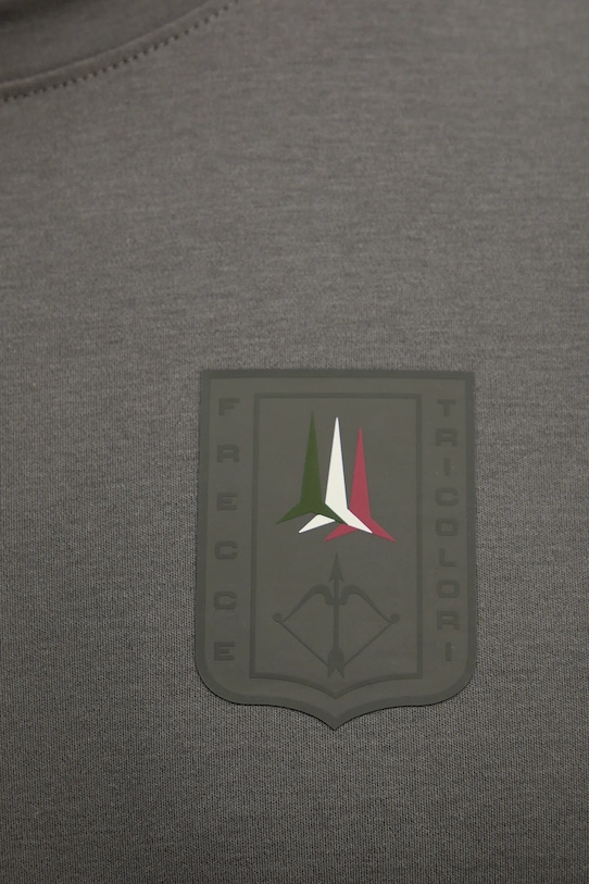 Bavlněné tričko s dlouhým rukávem Aeronautica Militare TS2450UJ00663 šedá
