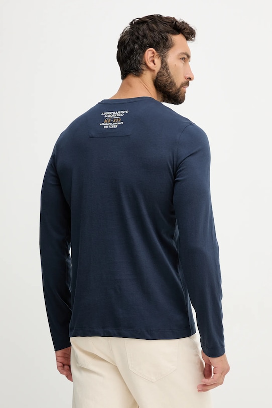 Ρούχα Βαμβακερή μπλούζα με μακριά μανίκια Aeronautica Militare TS2467UJ00703 σκούρο μπλε