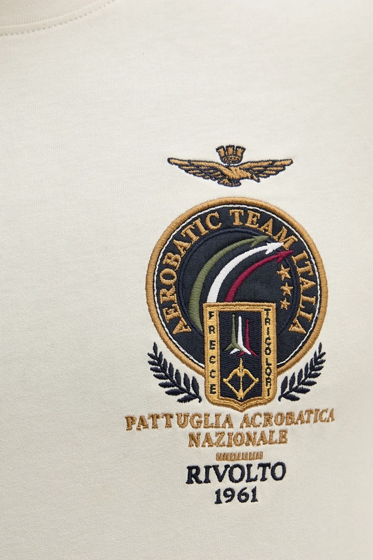 Хлопковый лонгслив Aeronautica Militare TS2467UJ00703 бежевый