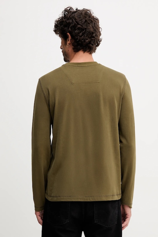 Odzież Aeronautica Militare longsleeve bawełniany TS2469UJ00703 zielony