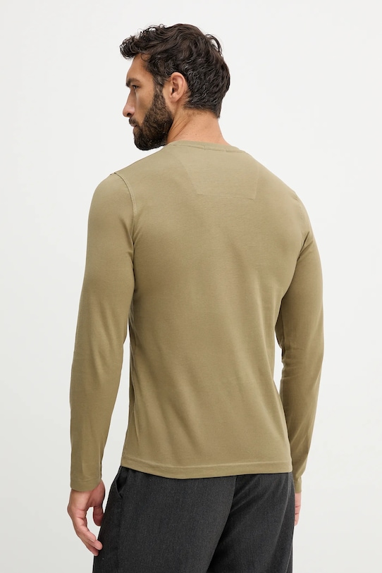 Bavlněné tričko s dlouhým rukávem Aeronautica Militare TS2475UJ00641 zelená AW25