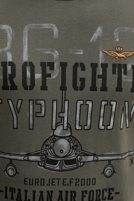 Bavlněné tričko s dlouhým rukávem Aeronautica Militare TS2477UJ00641 šedá