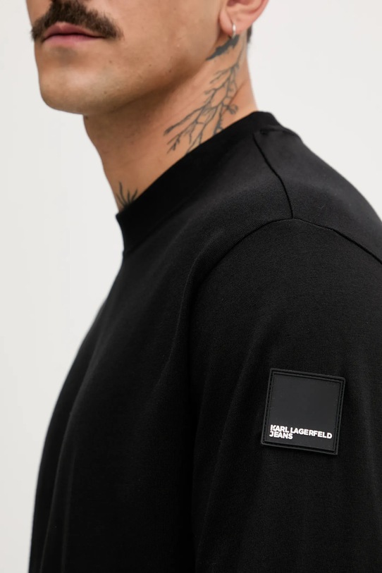 Karl Lagerfeld Jeans longsleeve din bumbac A4M17085 negru