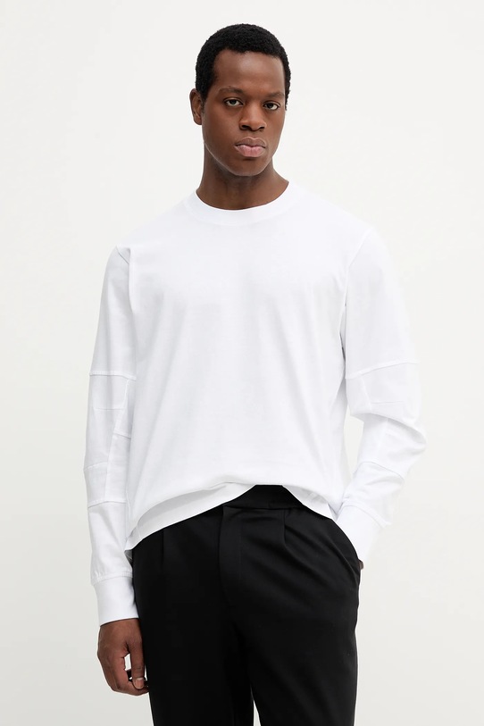 G-Star longsleeve bawełniany bawełna biały D26831.C336