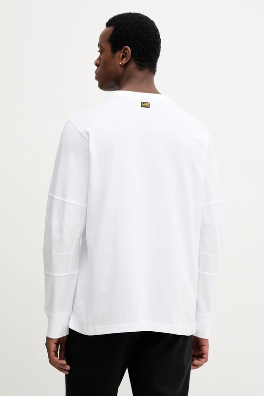 Odzież G-Star longsleeve bawełniany D26831.C336 biały