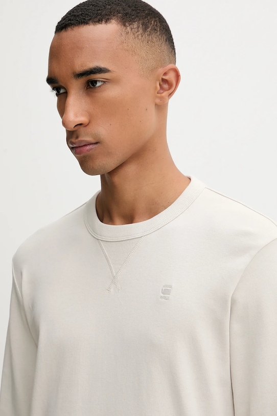 G-Star longsleeve bawełniany beżowy D25076.D976