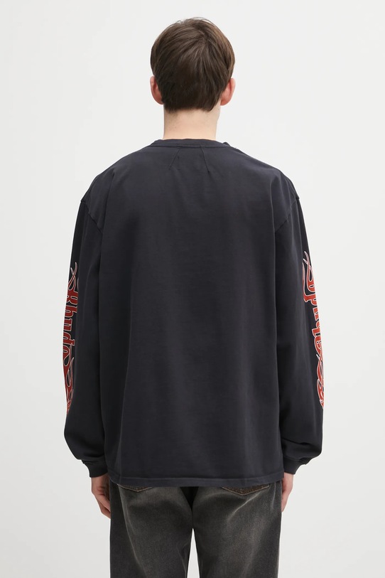 Odzież RHUDE longsleeve bawełniany Mesa Stallion RHFW25TT08012 czarny
