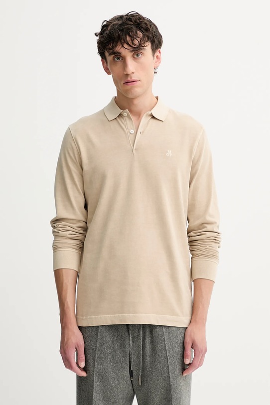 Marc O'Polo longsleeve bawełniany bawełna beżowy 528223655004