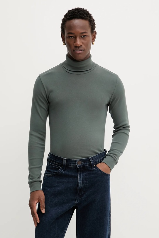 Хлопковый лонгслив Marc O'Polo хлопок зелёный 529220252100