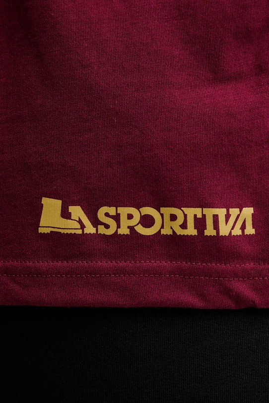 LA Sportiva longsleeve bawełniany Moon Climb ZACL009 bordowy