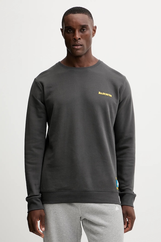 LA Sportiva bluza bawełniana Climbing on the Moon nadruk szary ZACW034