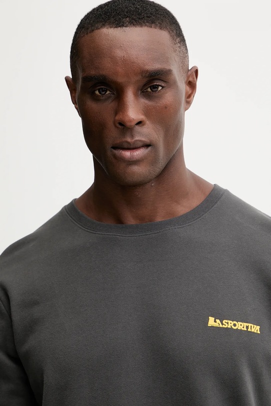 LA Sportiva bluza bawełniana Climbing on the Moon szary ZACW034