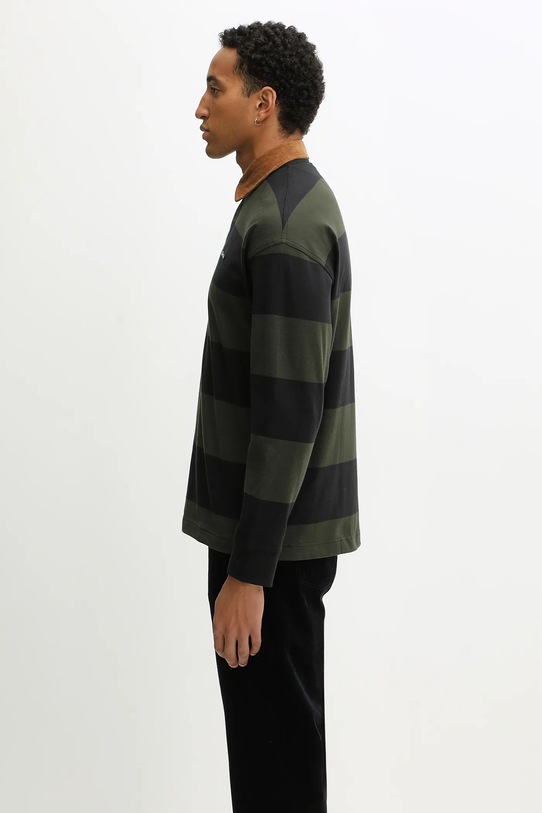 Pamučna majica dugih rukava Barbour Newclose OS Rugby Shirt MML1513BK31 zelena AW25