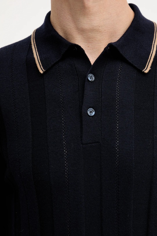 Μάλλινο πουλόβερ Trussardi M0048000006N σκούρο μπλε