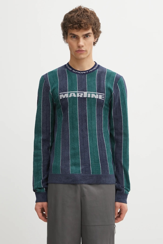 Martine Rose longsleeve shirt Sporty Logo Crew Neck regular green 982YA20407
