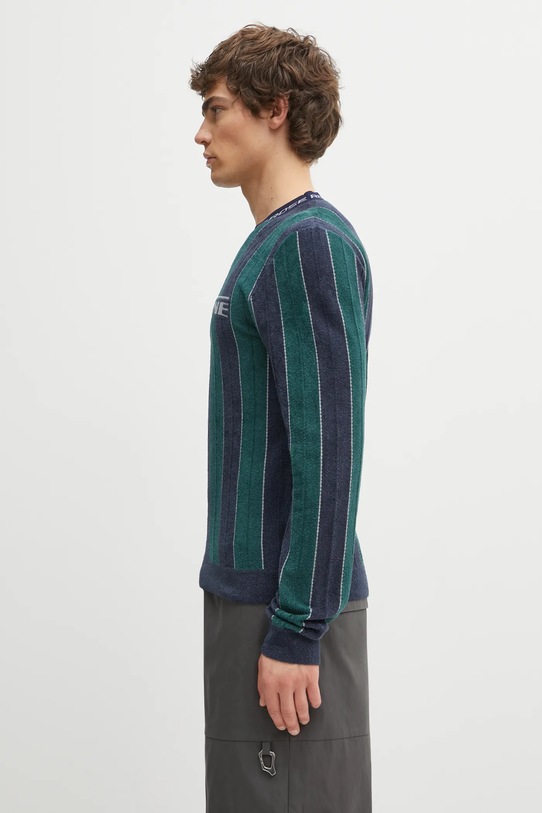 Martine Rose longsleeve Sporty Logo Crew Neck 982YA20407 zielony AW25