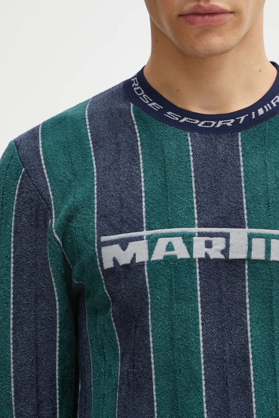 Martine Rose longsleeve Sporty Logo Crew Neck zielony 982YA20407