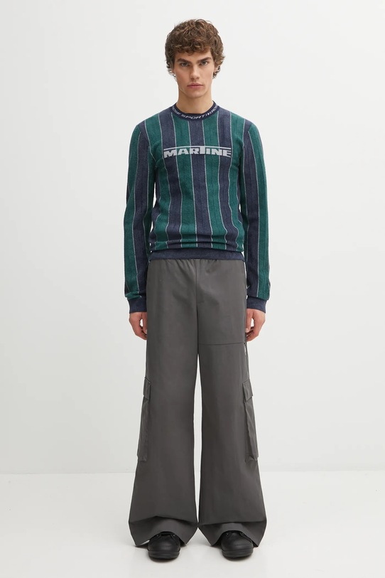 Martine Rose longsleeve Sporty Logo Crew Neck 982YA20407 zielony