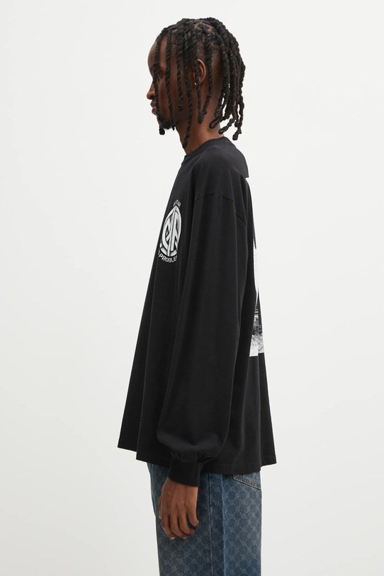 No Problemo longsleeve bawełniany No War NP6002404 czarny AW25