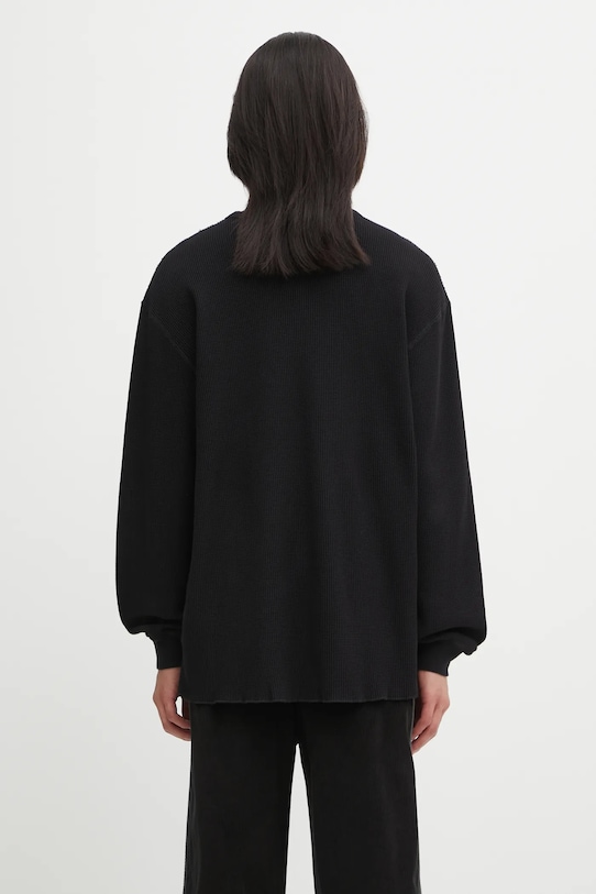 Ρούχα Βαμβακερή μπλούζα με μακριά μανίκια Aries Reversible Temple AR4066604 μαύρο