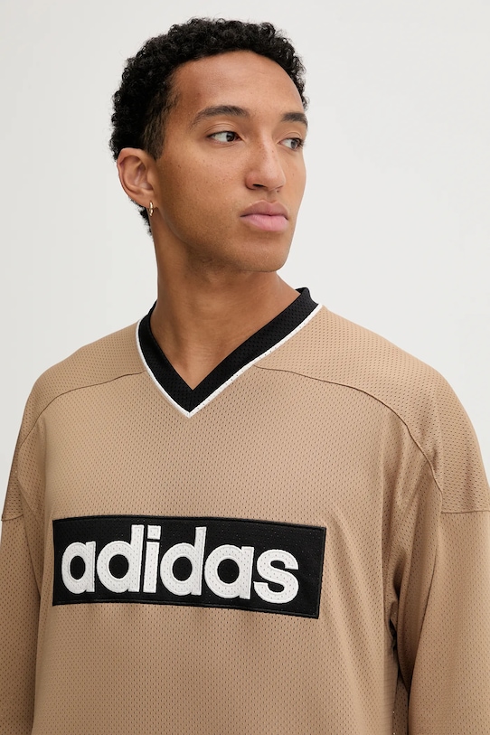 Tričko s dlouhým rukávem adidas Originals Hockey Jersey zelená JY0251