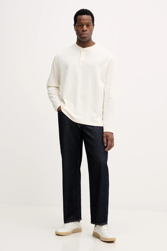 United Colors of Benetton longsleeve bawełniany 3L6PU10B6 beżowy AW25