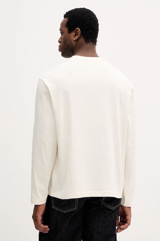 Odzież United Colors of Benetton longsleeve bawełniany 3L6PU10B6 beżowy