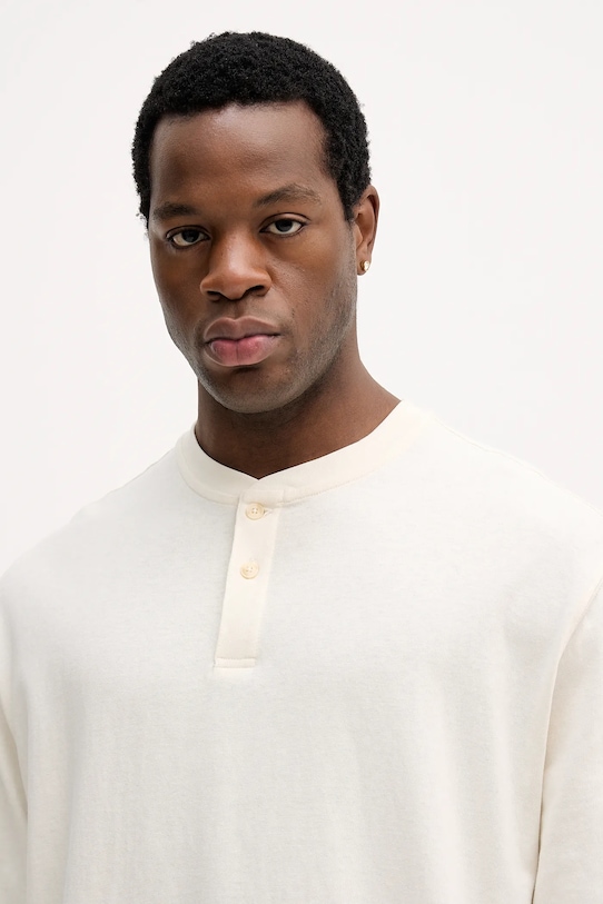 United Colors of Benetton longsleeve bawełniany beżowy 3L6PU10B6