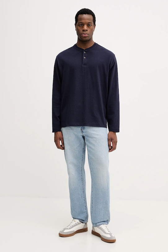 United Colors of Benetton longsleeve bawełniany 3L6PU10B6 granatowy AW25