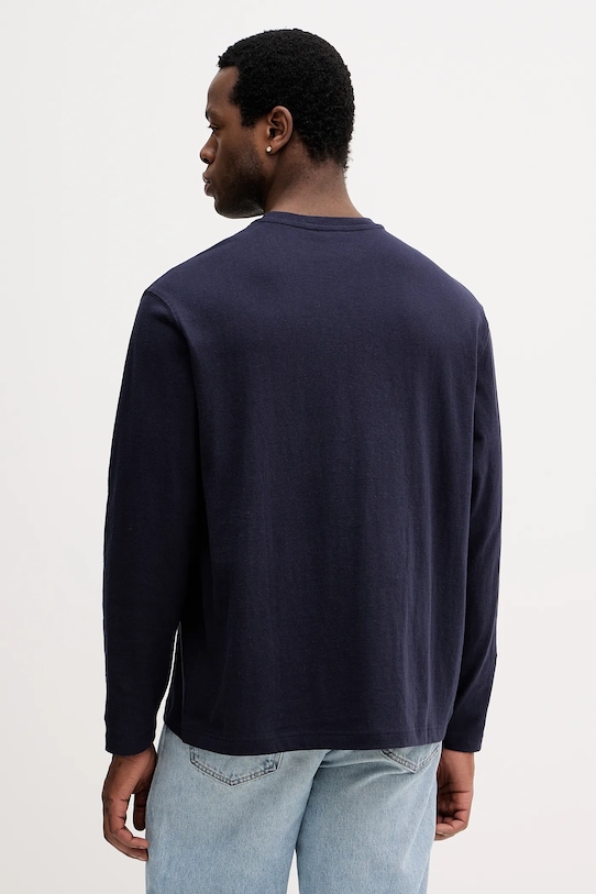 Odzież United Colors of Benetton longsleeve bawełniany 3L6PU10B6 granatowy