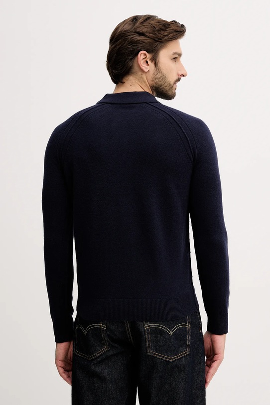 Odzież United Colors of Benetton sweter wełniany 1006U301Q granatowy