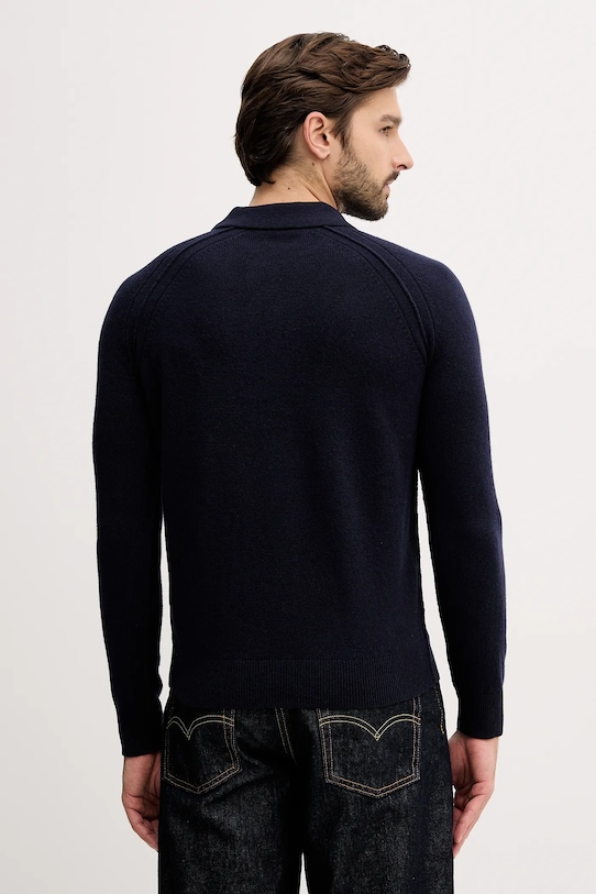 Odzież United Colors of Benetton sweter wełniany 1006U301Q granatowy