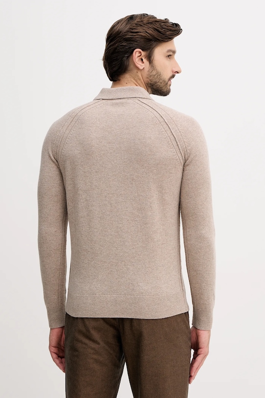 Odzież United Colors of Benetton sweter wełniany 1006U301Q beżowy