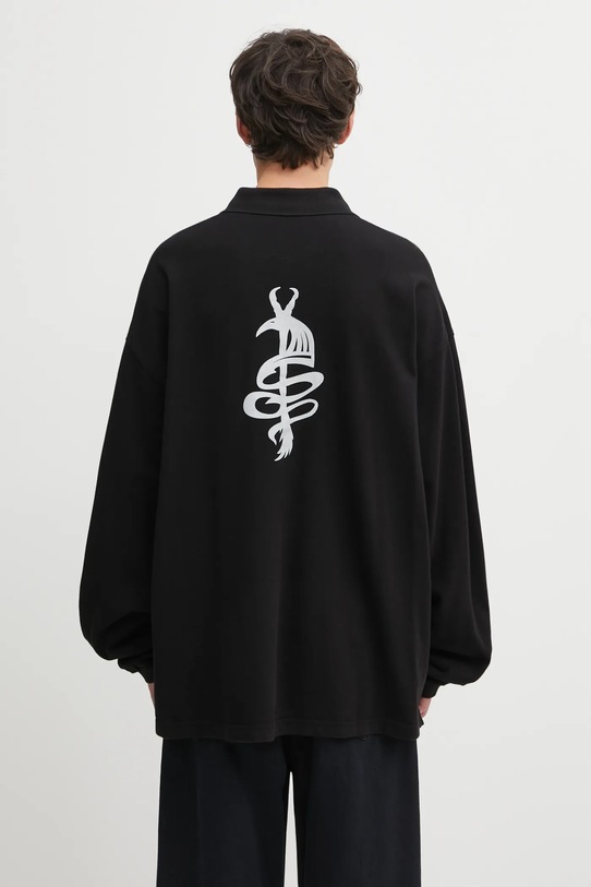 Odzież 032C longsleeve bawełniany 'Speed Devil' F25.URC.0479.050 czarny