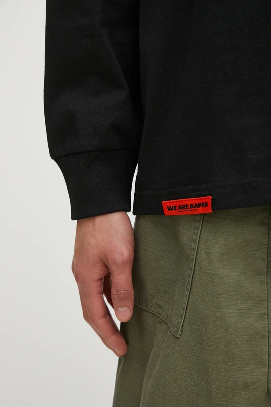 AAPE longsleeve bawełniany czarny AAPLTM1722XXP