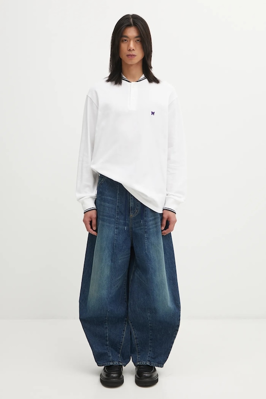 Needles longsleeve bawełniany RW347 biały