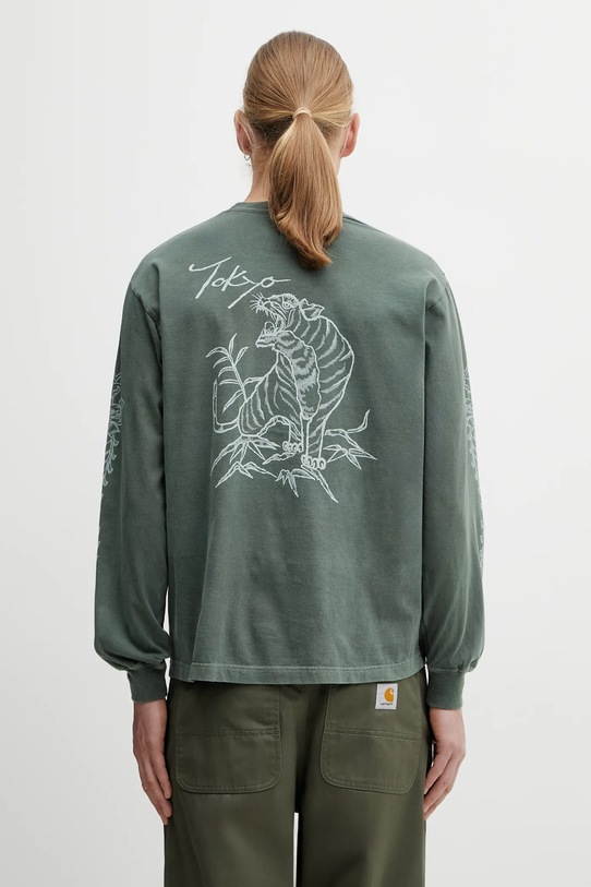 Odzież NEIGHBORHOOD longsleeve bawełniany NH . TEE LS-14 252PCNH.LT14 zielony