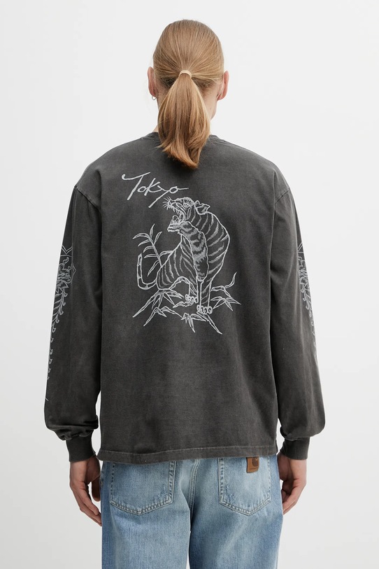 Odzież NEIGHBORHOOD longsleeve bawełniany NH . TEE LS-14 252PCNH.LT14 szary