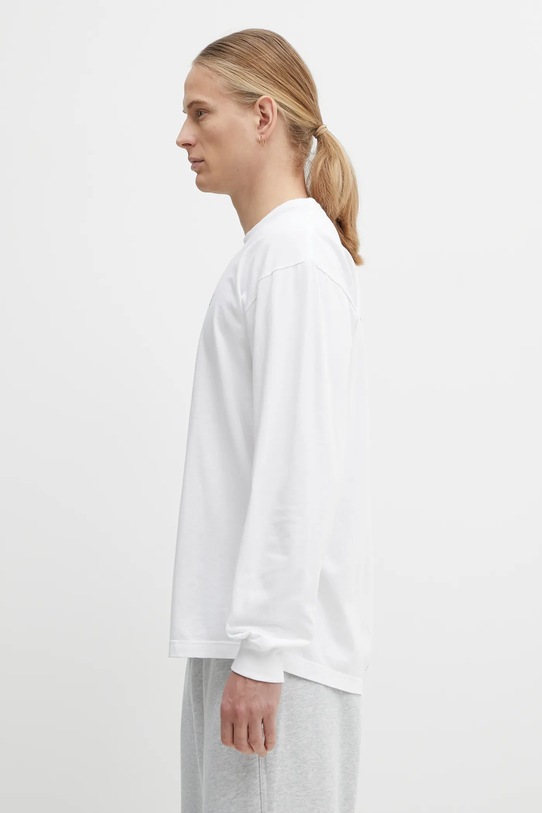 NEIGHBORHOOD longsleeve bawełniany NH . TEE LS-2 252PCNH.LT02 biały AW25