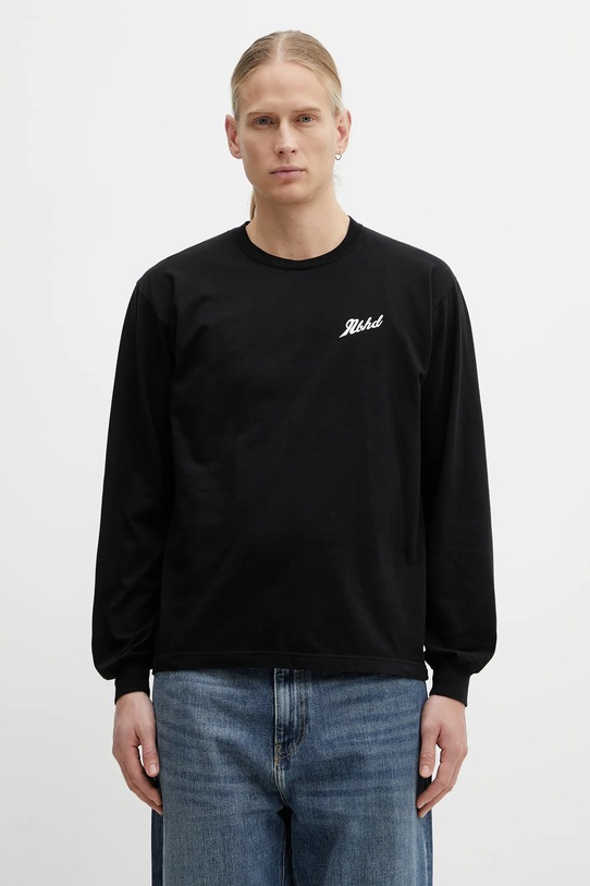 NEIGHBORHOOD longsleeve bawełniany NH . TEE LS-2 nadruk czarny 252PCNH.LT02