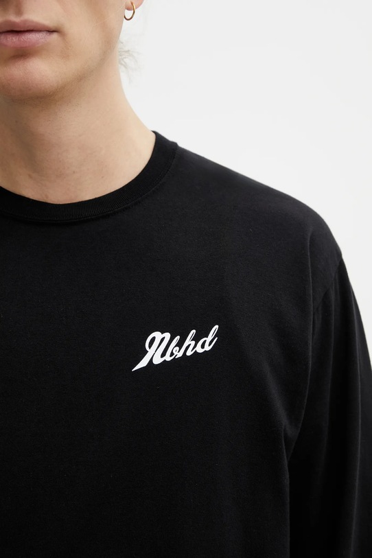 NEIGHBORHOOD longsleeve bawełniany NH . TEE LS-2 czarny 252PCNH.LT02