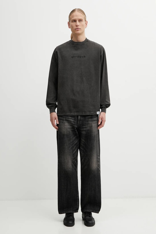 NEIGHBORHOOD longsleeve bawełniany PIGMENT DYED 252FPNH.CSM06 szary