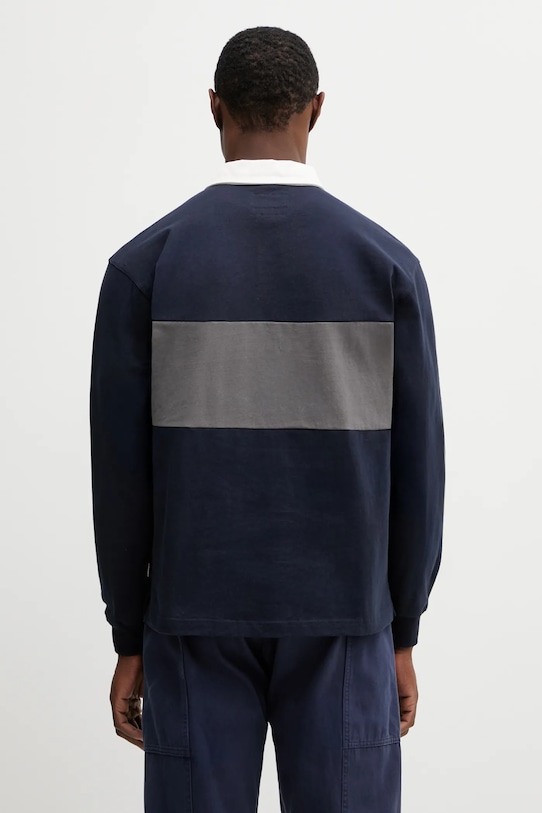Odzież NEIGHBORHOOD longsleeve bawełniany X EDDIE BAUER RUGBY 252ZMEBN.CSM03 granatowy