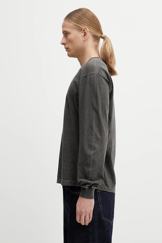 NEIGHBORHOOD longsleeve bawełniany NH . TEE LS-16 252PCNH.LT16 szary AW25